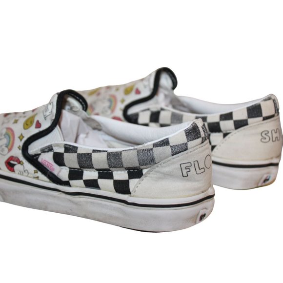 VANS Womens Flour Shop Icons Checkerboard SNEAKERS / SHOES Slip-On Sz M/5.5 W/7 - Picture 5 of 9